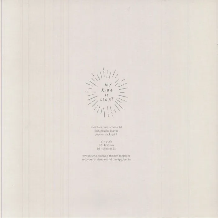 Back cover — MELCHIOR PRODUCTIONS LTD feat MISCHA BLANOS — Jupiter Tracks Part 1