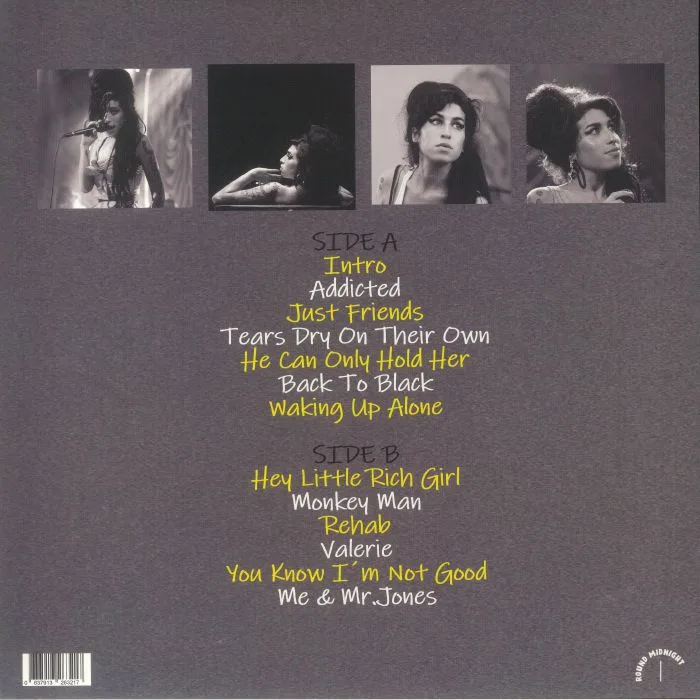 Back cover — Amy WINEHOUSE — Soaked In Soul: Live At Eurockeennes De Belfort France June 29th 2007 FM Broadcast