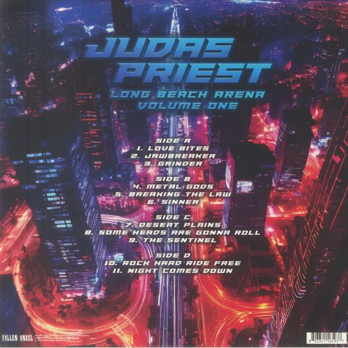 Back cover — JUDAS PRIEST — Long Beach Arena Vol 1