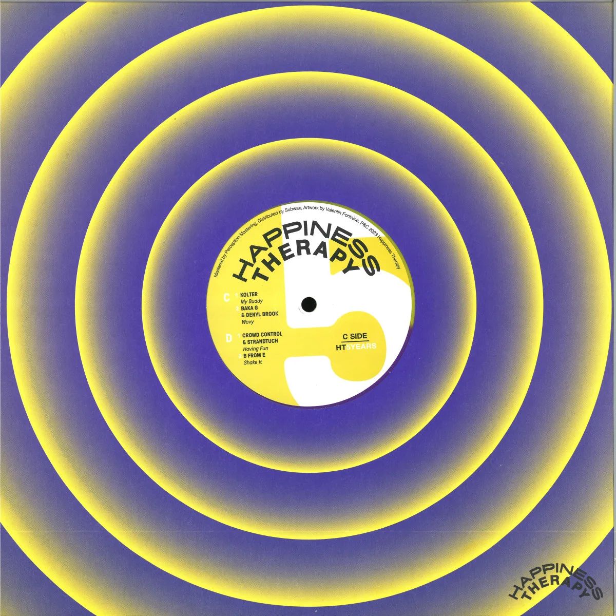 Back cover — Various — 5 Years Of Happiness 2x12"