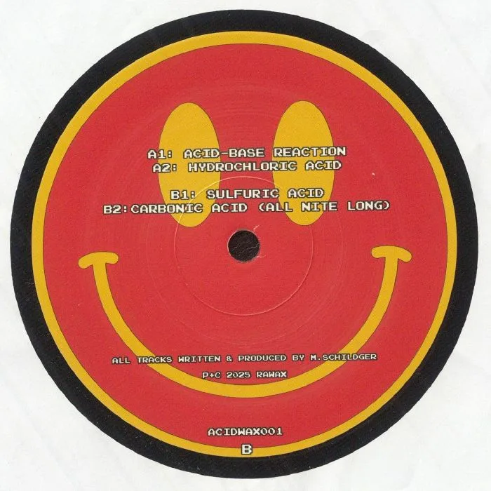 Back cover — Matthias SCHILDGER presents ACIDSEX — Inorganic Acids EP