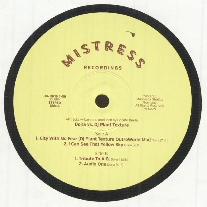 Front cover — DONA vs DJ PLANT TEXTURE — Mistress 18.5