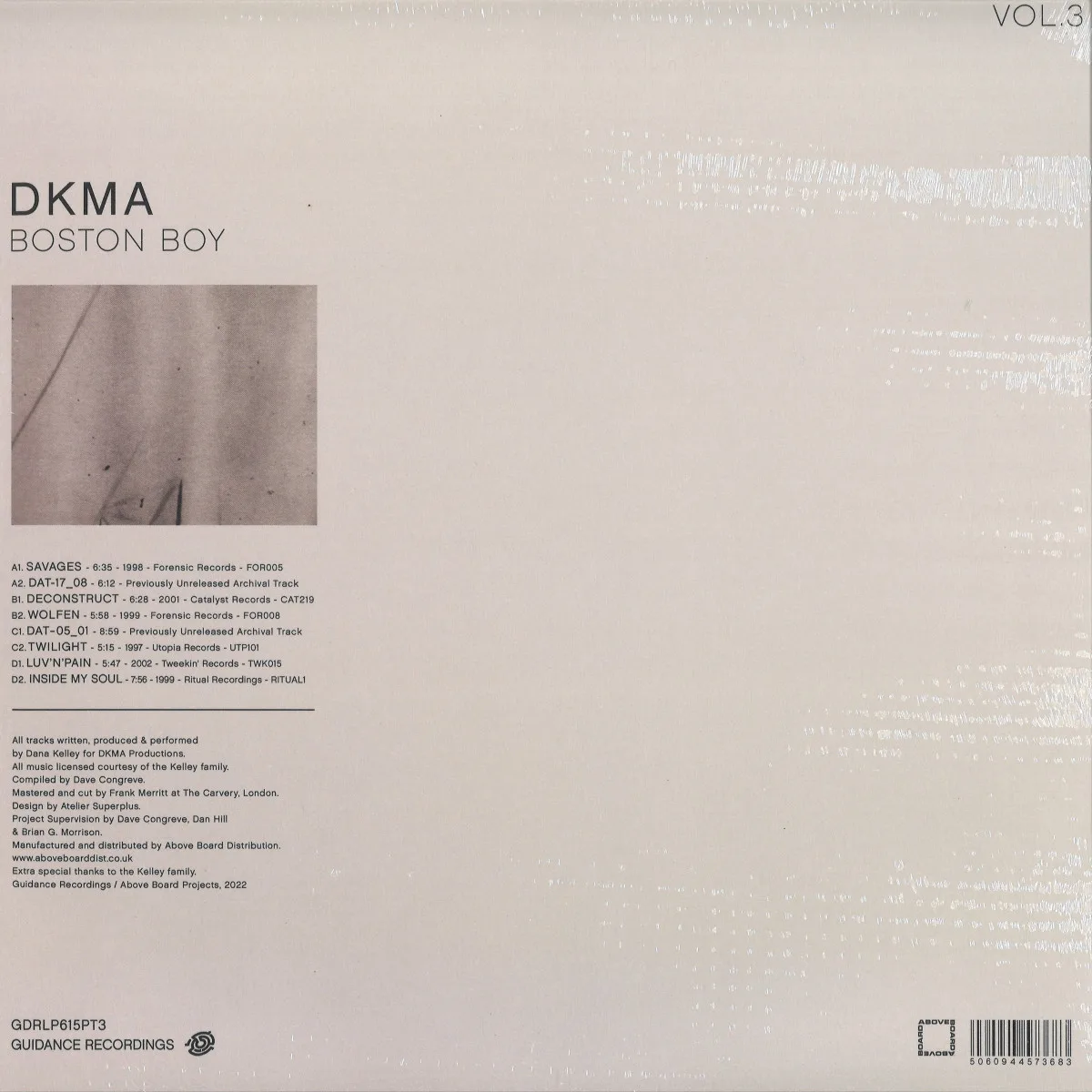 Обратная сторона обложки — Dkma — Boston Boy (Vol. 3) LP 2x12"