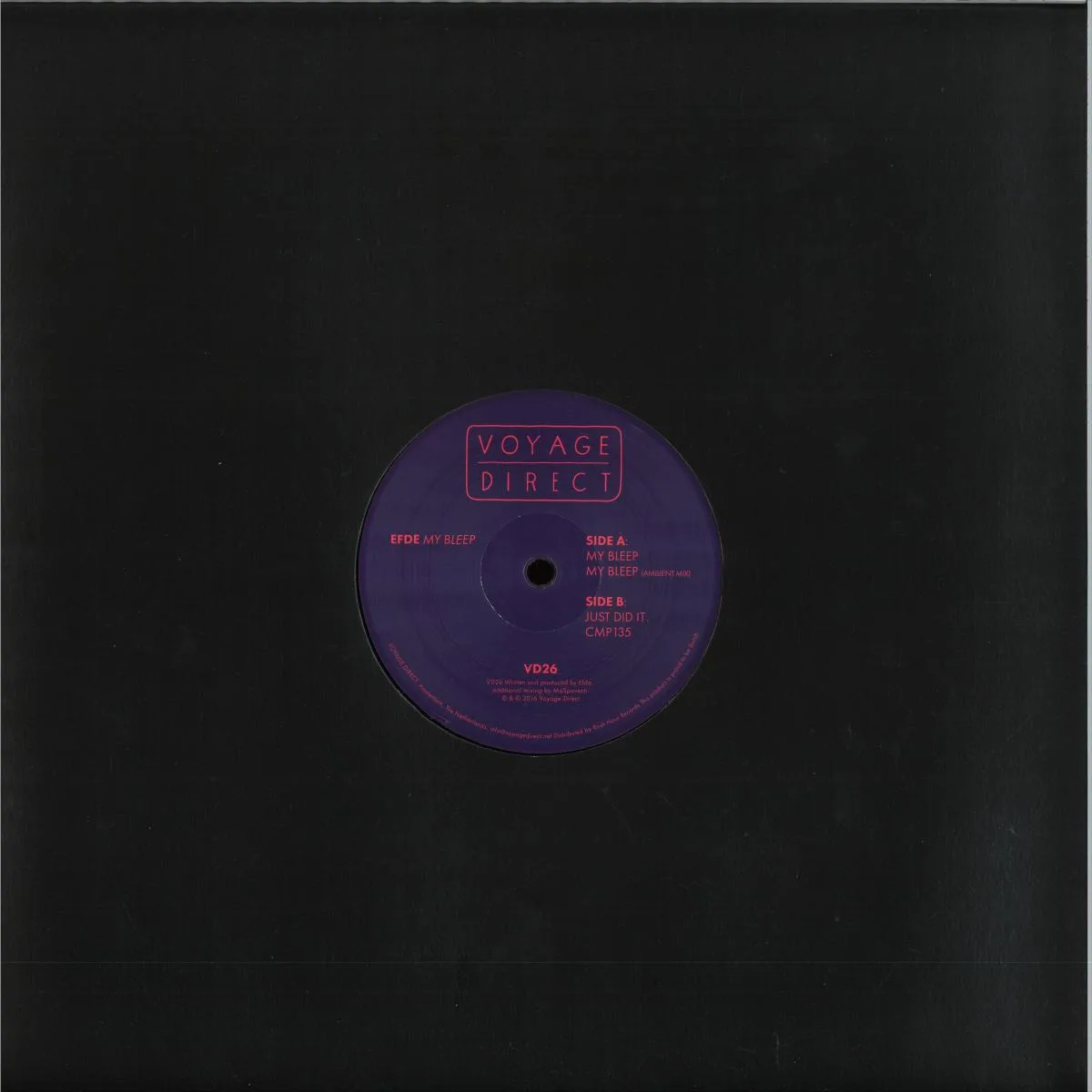 Back cover — Efde — My Bleep LP
