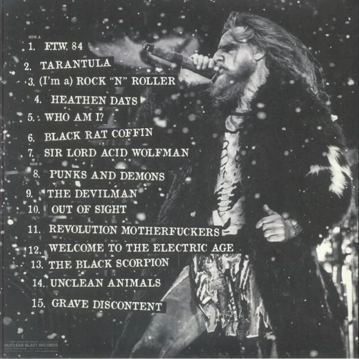 Back cover — ROB ZOMBIE — The Great Satan