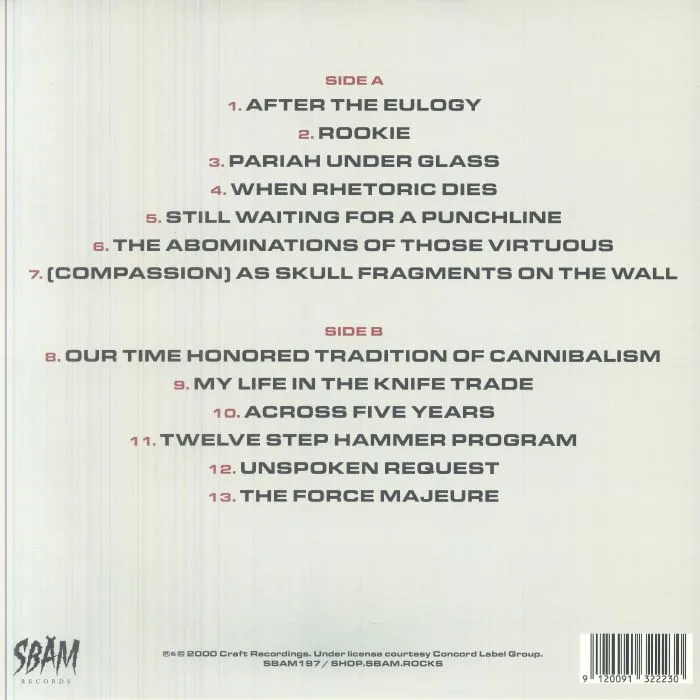 Back cover — BOYSETSFIRE — After The Eulogy (reissue)