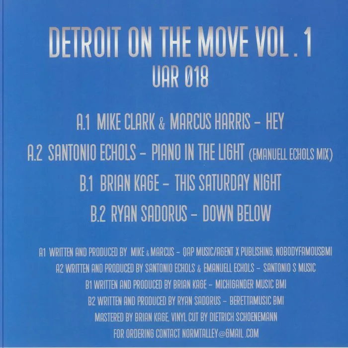 Обратная сторона обложки — Various — Detroit On The Move Vol.1