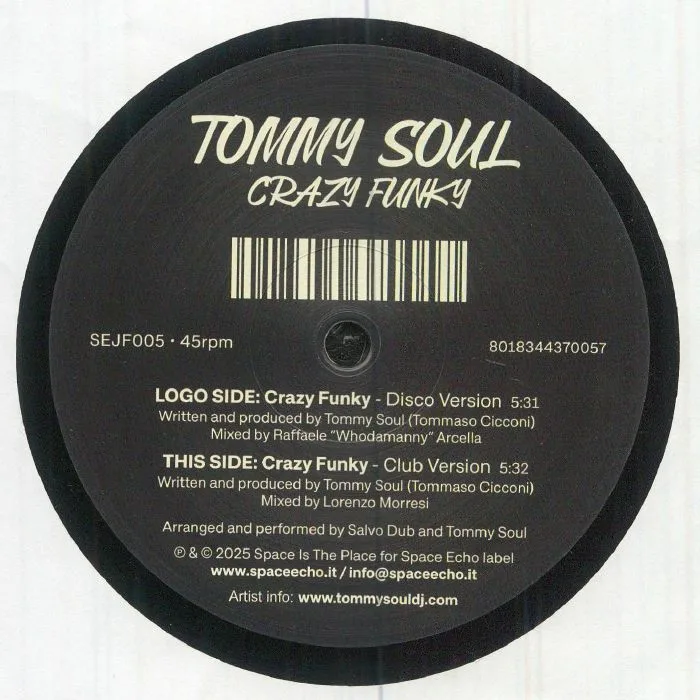 Обратная сторона обложки — TOMMY SOUL — Crazy Funky