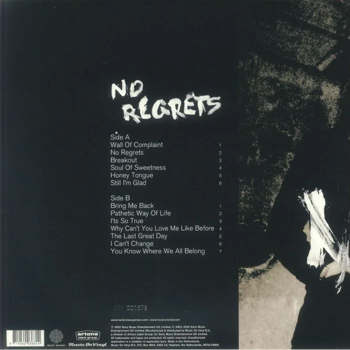 Back cover — HARDCORE SUPERSTAR — No Regrets (reissue)