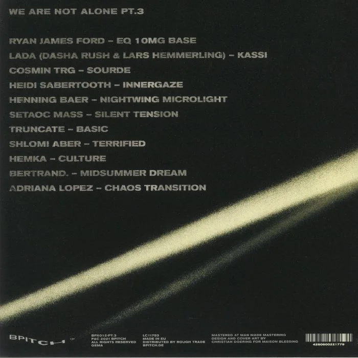 Обратная сторона обложки — VARIOUS — We Are Not Alone Part 3