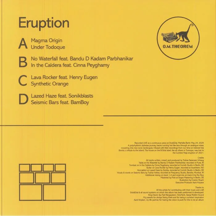 Back cover — OM THEOREM — Eruption