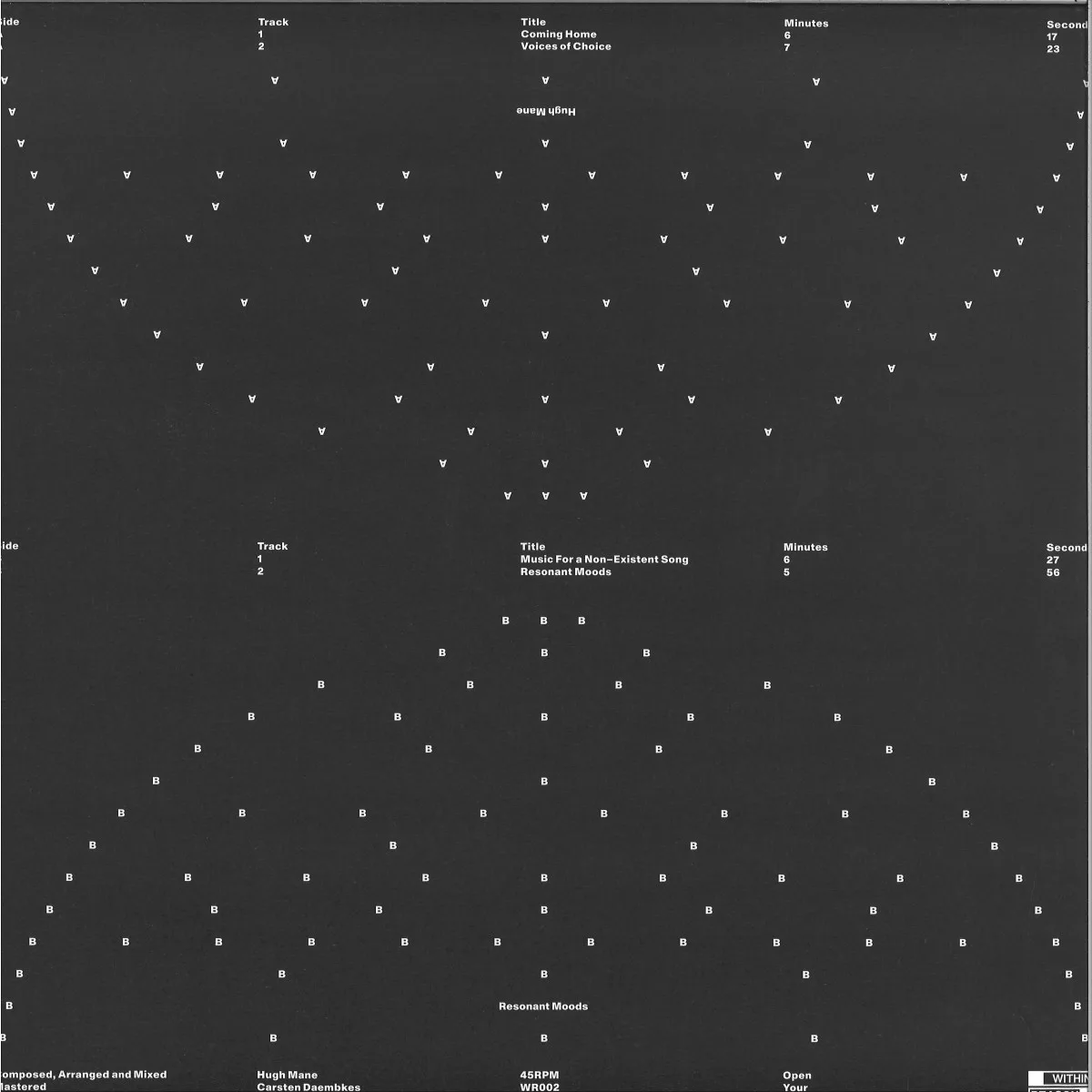 Back cover — Hugh Mane — RESONANT MOODS EP