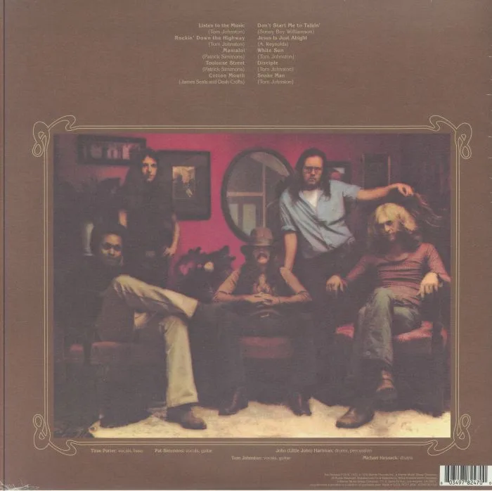 Back cover — The DOOBIE BROTHERS — Toulouse Street (reissue)