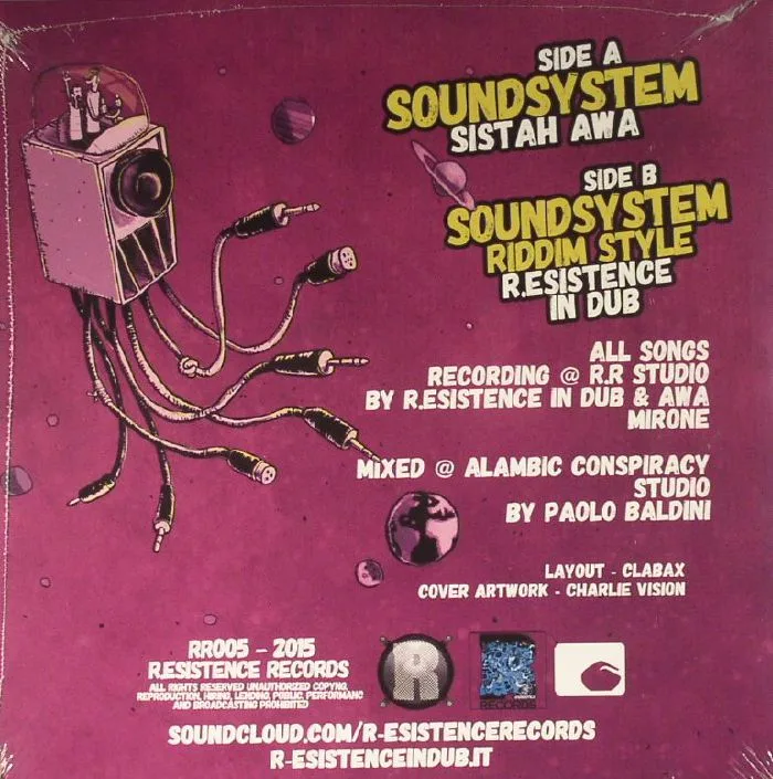 Back cover — RESISTENCE IN DUB feat SISTER AWA — Soundsystem