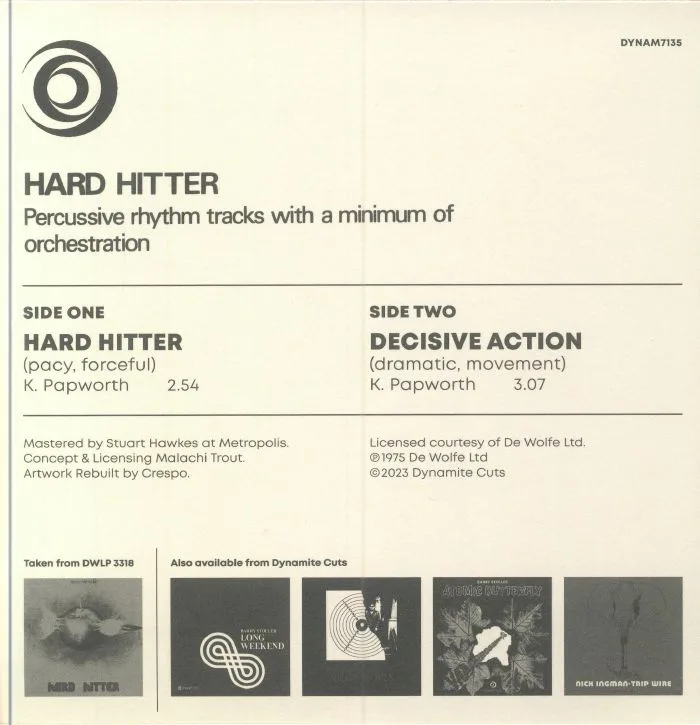 Обратная сторона обложки — Keith PAPWORTH — Hard Hitter