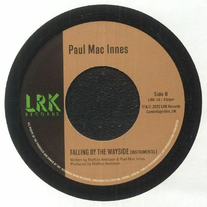 Back cover — Paul MAC INNES — Falling By The Wayside