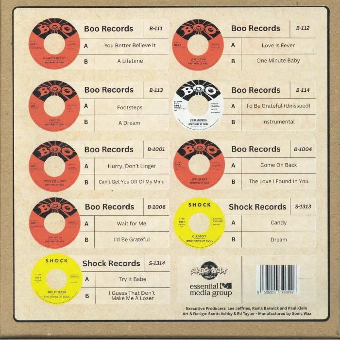 Back cover — BROTHERS OF SOUL — Essential Boxset