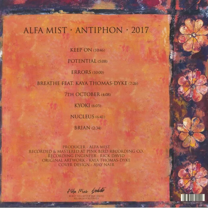 Back cover — ALFA MIST — Antiphon
