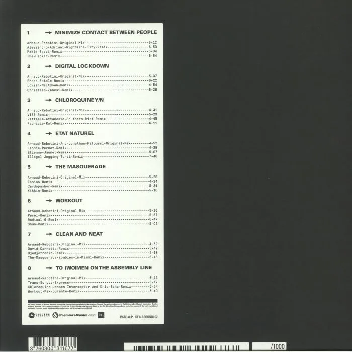 Back cover — Arnaud REBOTINI — This Is A Quarantine
