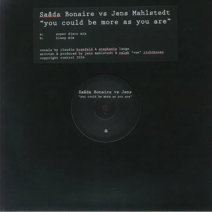 Front cover — Saada BONAIRE / JENS MAHLSTEDT — You Could Be More As You Are