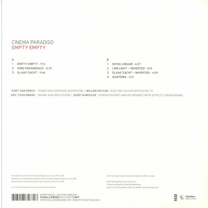 Back cover — CINEMA PARADISO — Empty Empty