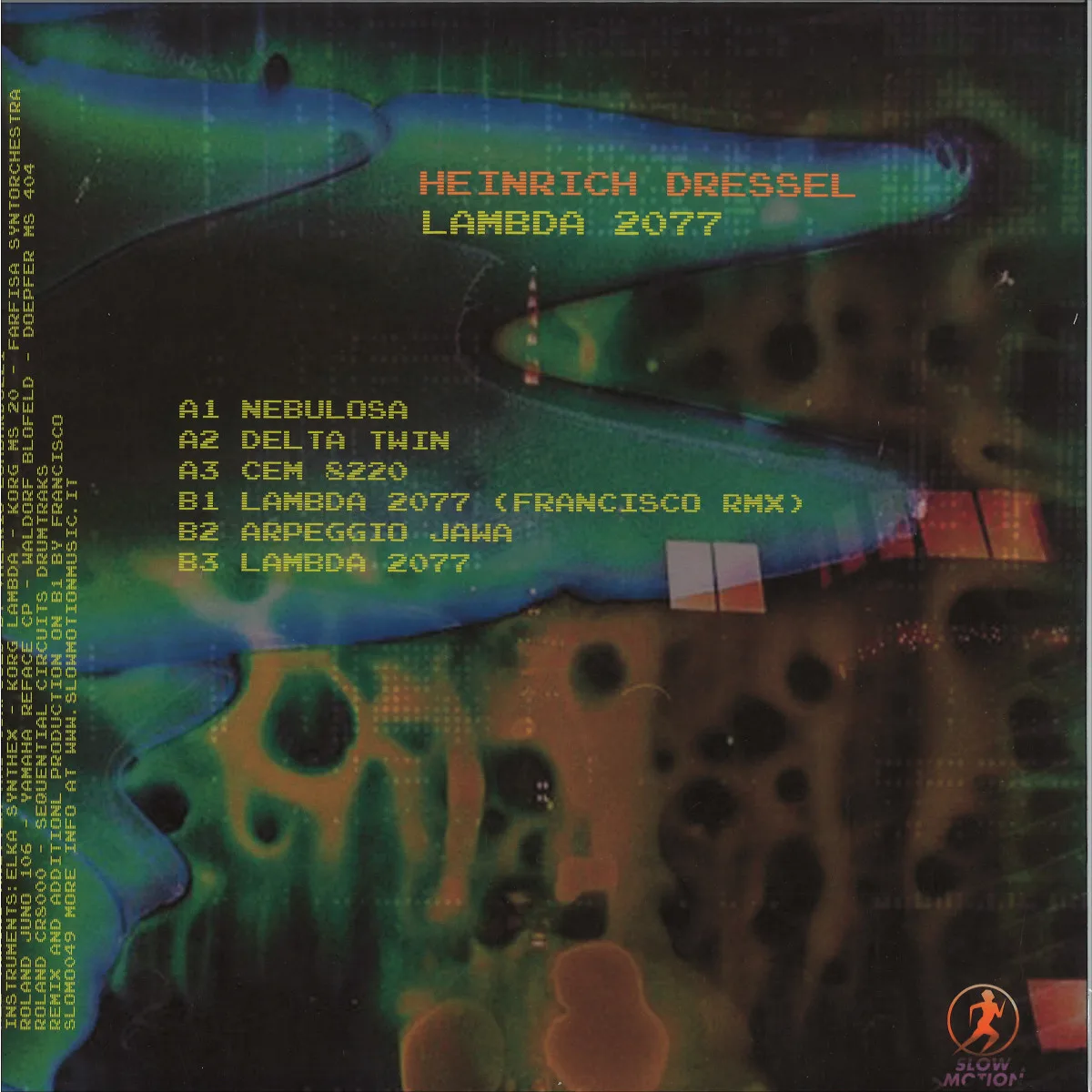 Back cover — Heinrich Dressel — LAMBDA 2077 LP