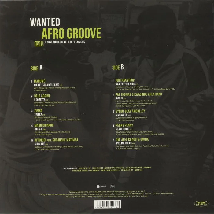 Обратная сторона обложки — VARIOUS — Wanted: Afro Groove (reissue)