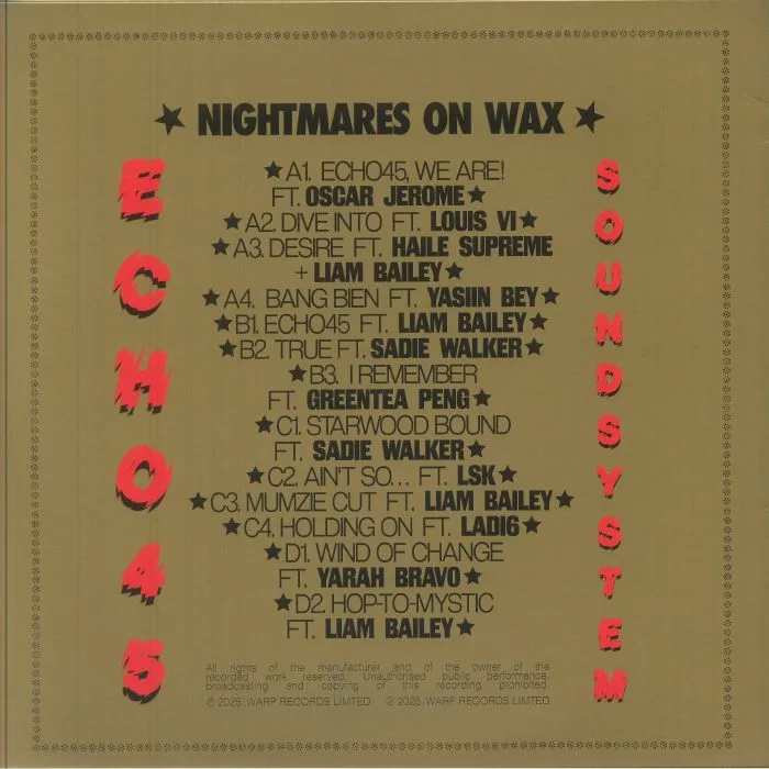 Back cover — NIGHTMARES ON WAX / VARIOUS — Echo45 Sound System