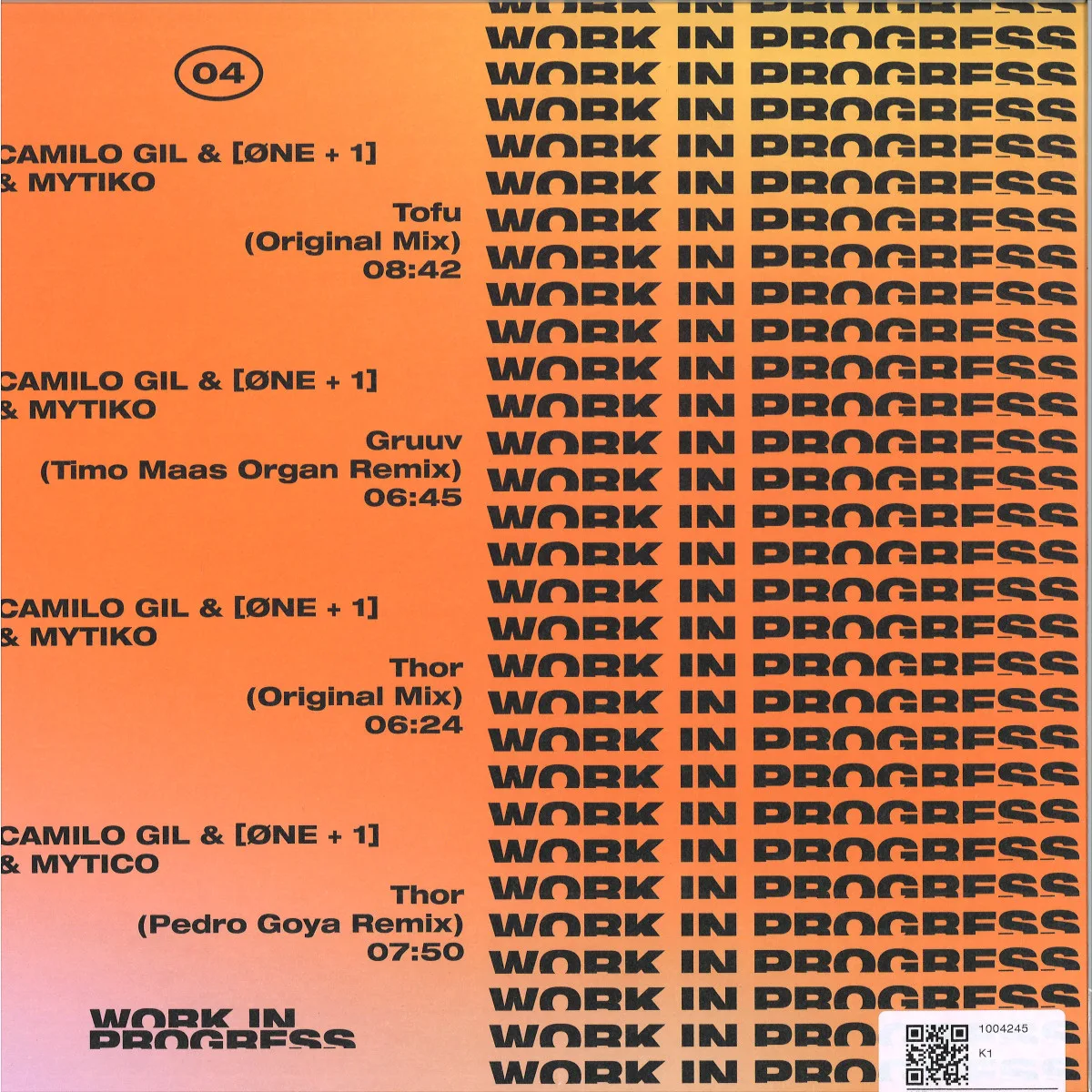 Обратная сторона обложки — [One+1],Camilo Gil,Mytiko — GRUV & THOR : TGT ( EP)