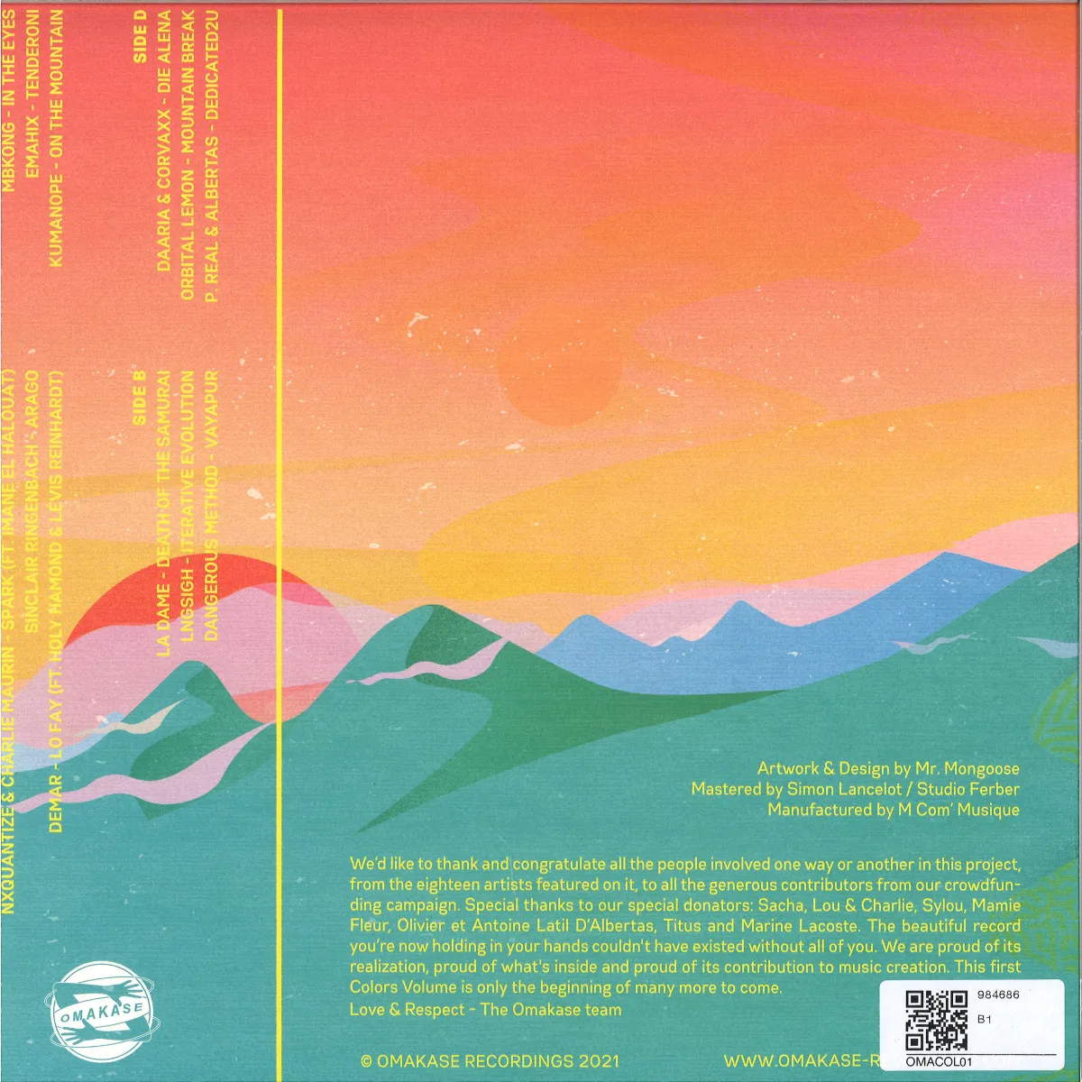 Обратная сторона обложки — Various — Omakase Colors Vol.1