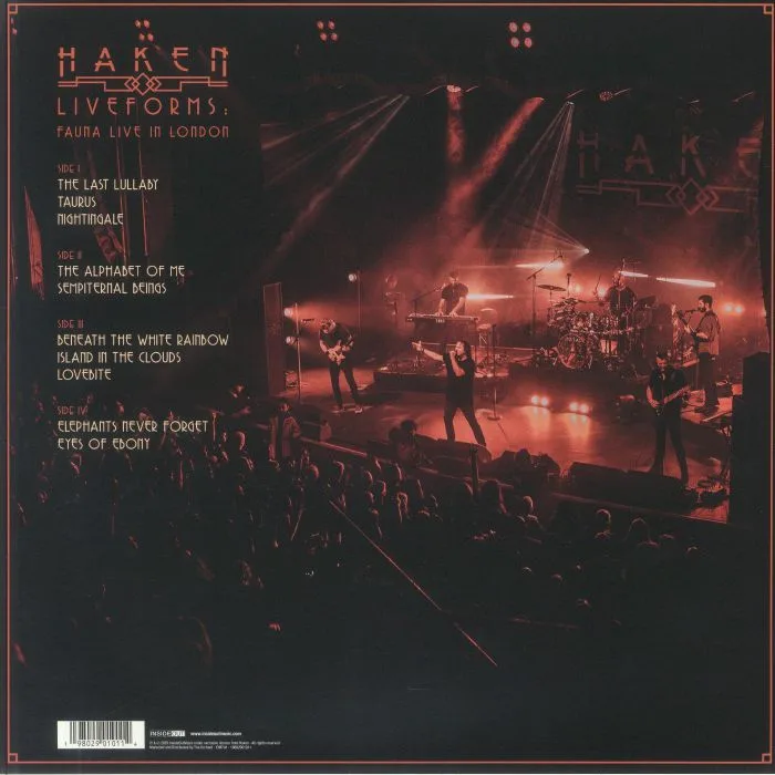 Back cover — HAKEN — Liveforms: Fauna Live In London
