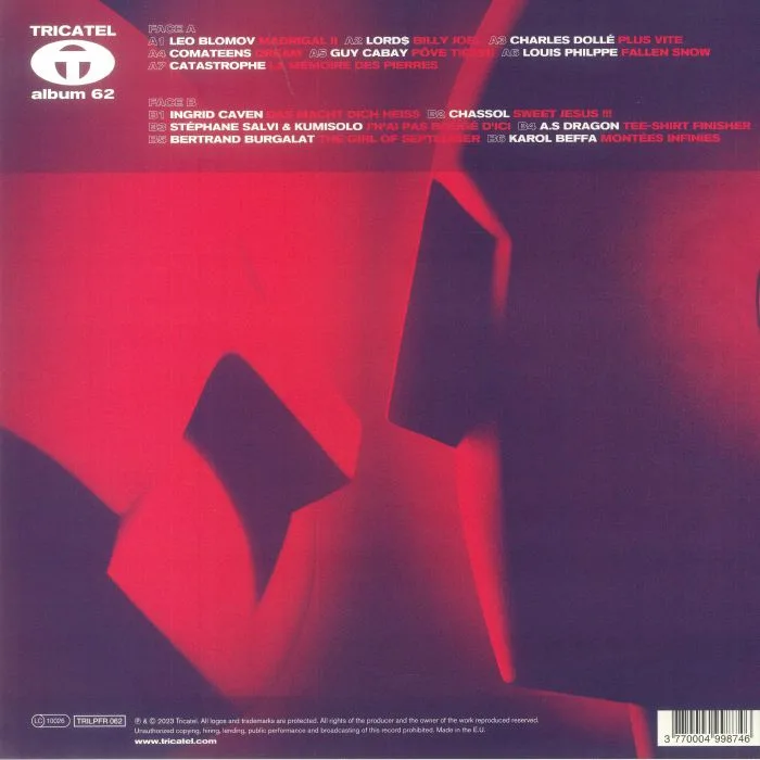 Back cover — VARIOUS — Tricatel Machine