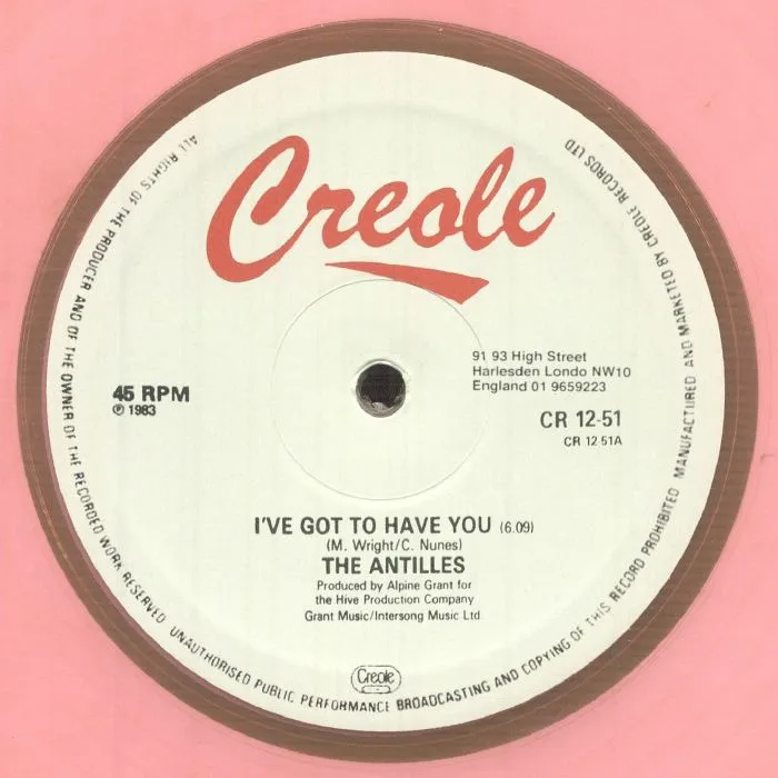 Лицевая сторона обложки — The ANTILLES — I've Got To Have You (reissue)