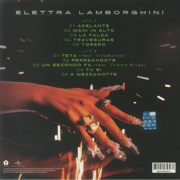 Back cover — Elettra LAMBORGHINI — Elettraton