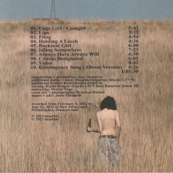 Обратная сторона обложки — Jane REMOVER — Census Designated (reissue)