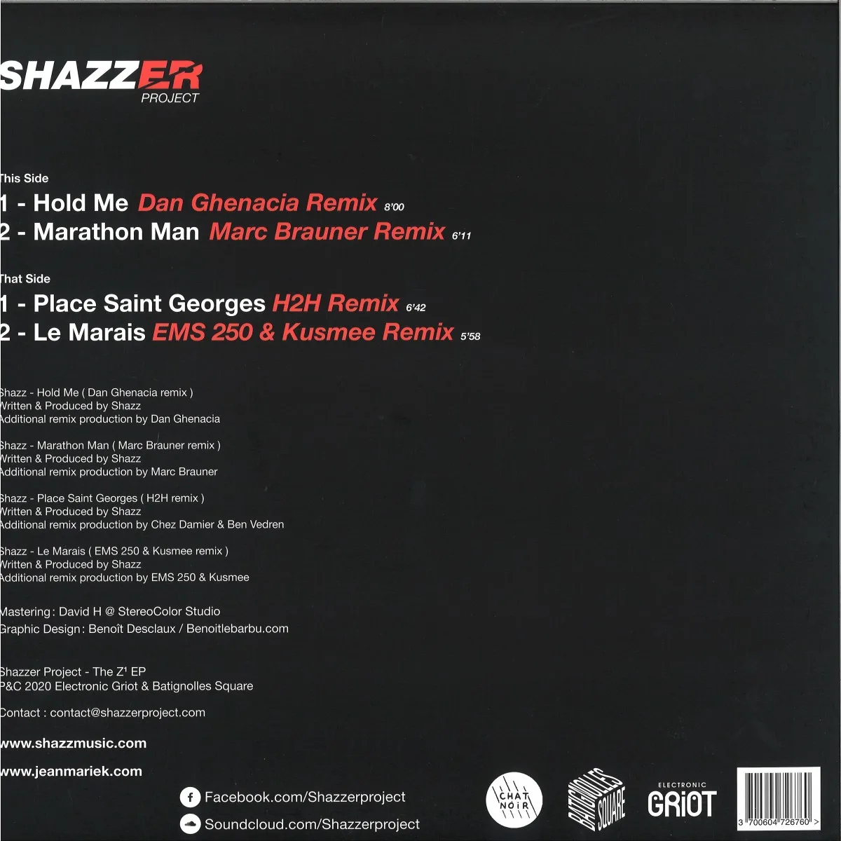 Back cover — Shazz — Z EP part.1