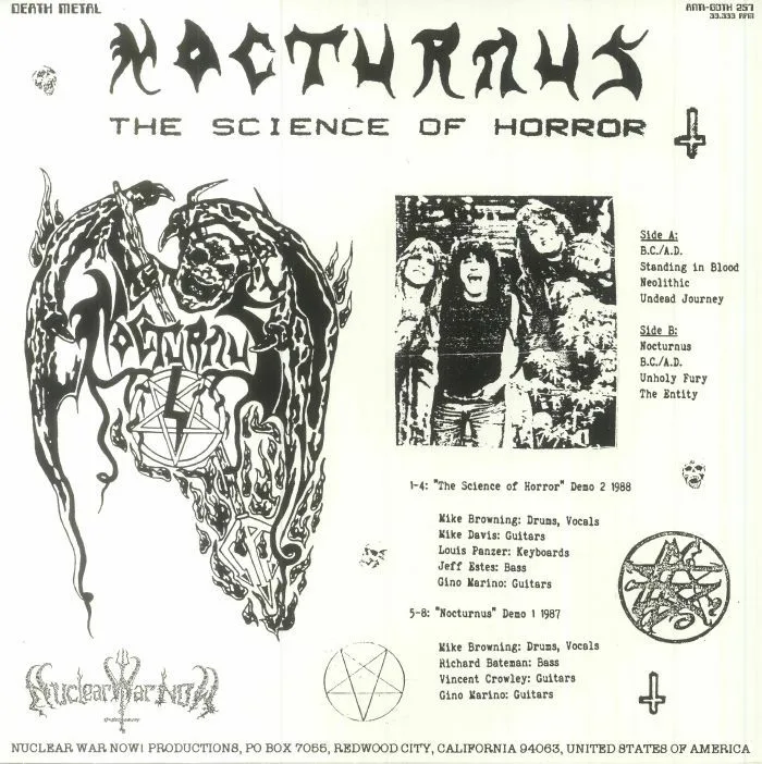 Back cover — NOCTURNUS — The Science Of Horror (B-STOCK)