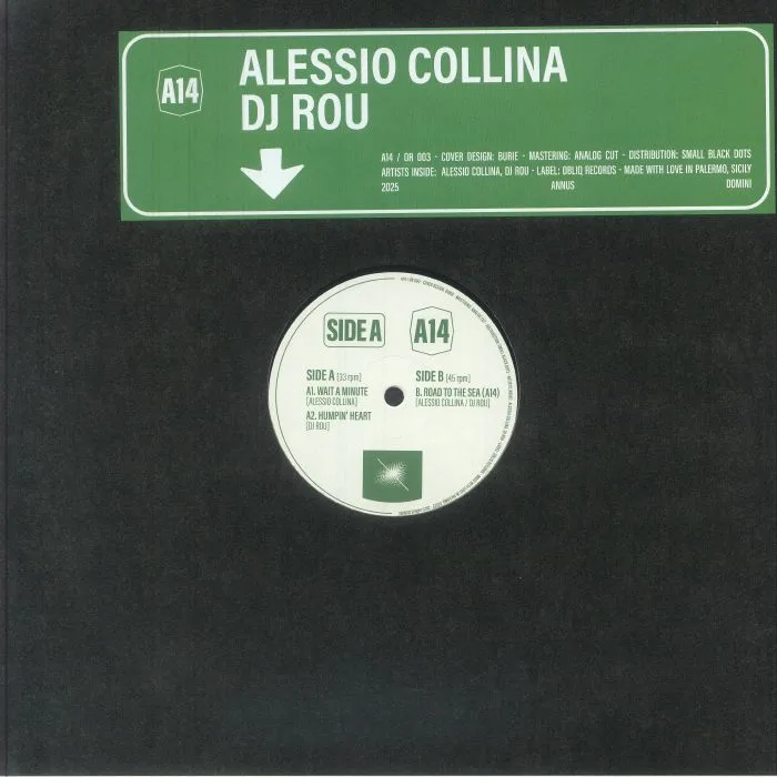 Лицевая сторона обложки — Alessio COLLINA / DJ ROU — A14 EP