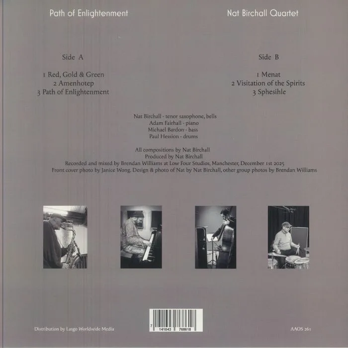 Обратная сторона обложки — The NAT BIRCHALL QUARTET — Path Of Enlightenment