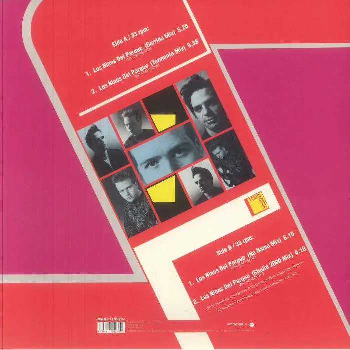 Back cover — TWO OF CHINA — Los Ninos Del Parque