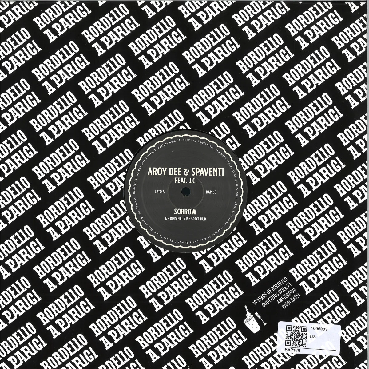 Back cover — Aroy Dee&Spaventi — SORROW LP
