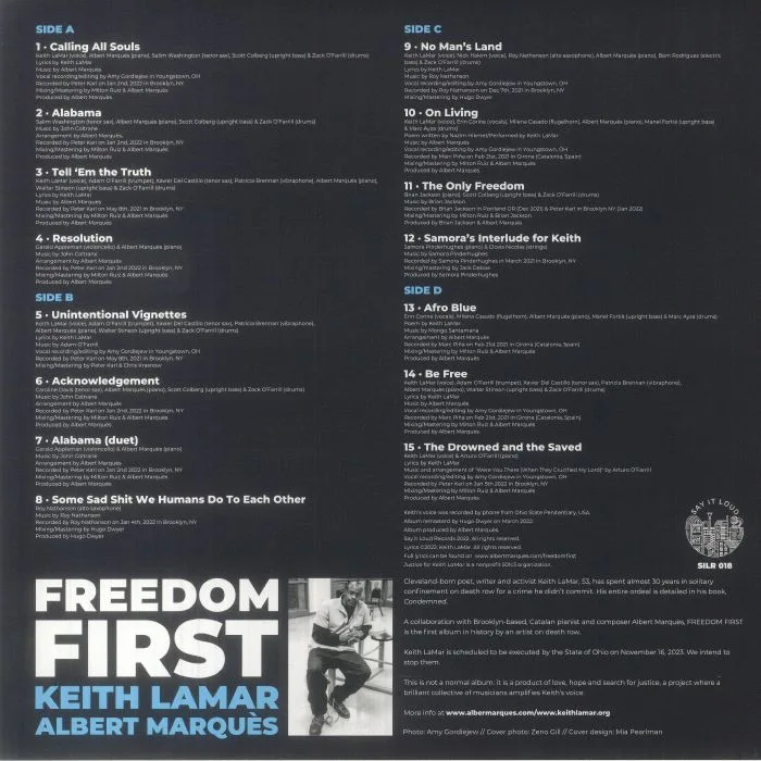 Обратная сторона обложки — Keith LAMAR / ALBERT MARQUES — Freedom First