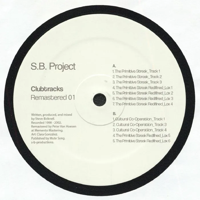 Обратная сторона обложки — SB PROJECT aka STEVE BICKNELL — Clubtracks Remastered 01