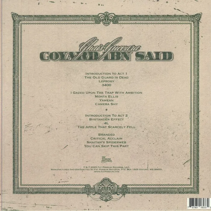 Обратная сторона обложки — Ghais GUEVARA — Goyard Ibn Said