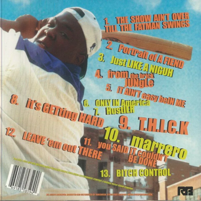 Back cover — MC THICK — The Show Ain't Over Till The Fat Man Swings