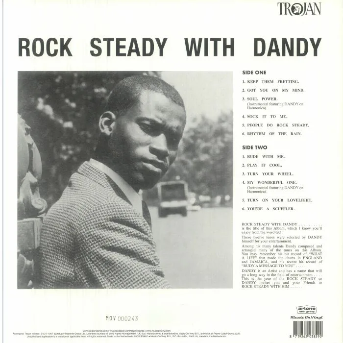 Обратная сторона обложки — DANDY — Rock Steady With Dandy