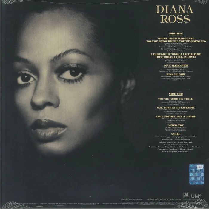 Обратная сторона обложки — Diana ROSS — Diana Ross (reissue)