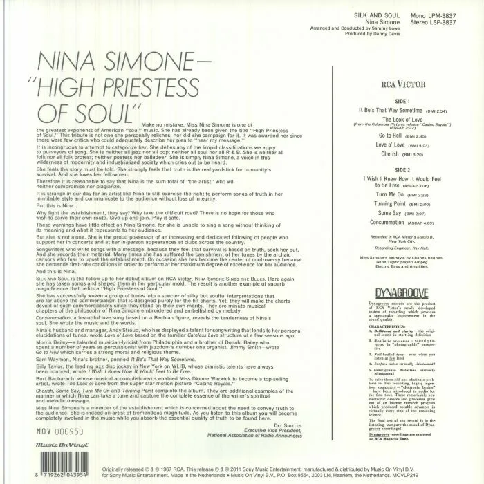 Back cover — Nina SIMONE — Silk & Soul (reissue)