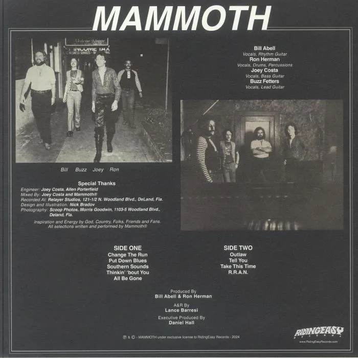 Back cover — MAMMOTH — Mammoth (reissue)