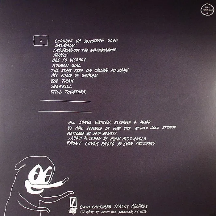 Back cover — Mac DEMARCO — 2